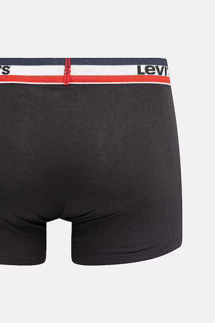 Боксеры мужские хлопковые 2 шт Levi's, черный — фото 3