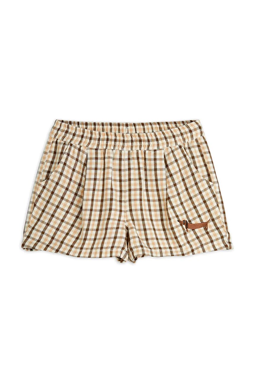 

Детские шорты в клетку Gingham Mini Rodini, бежевый