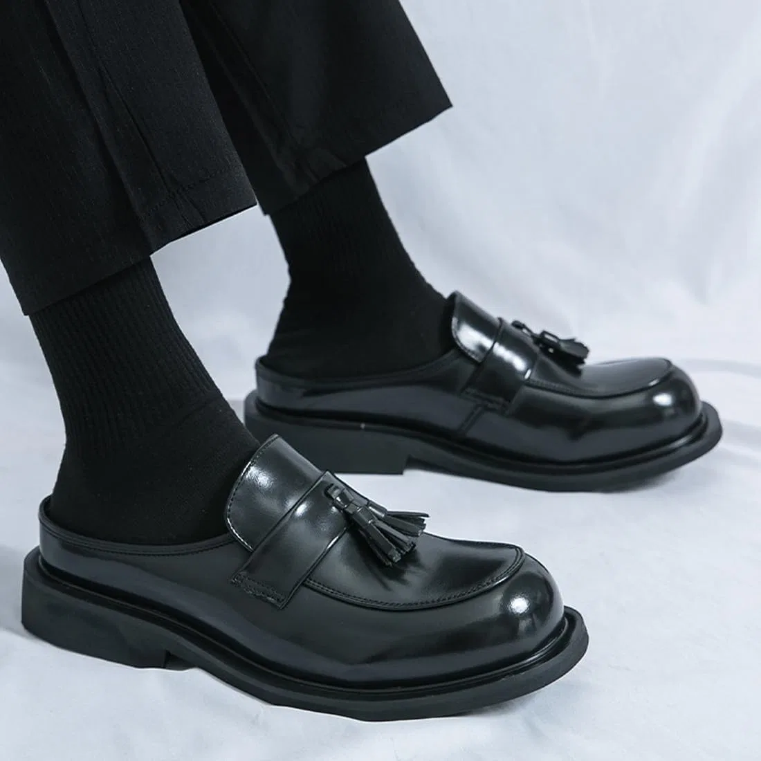 Лоферы мужские Patent Leather, British Style, Black — фото 3