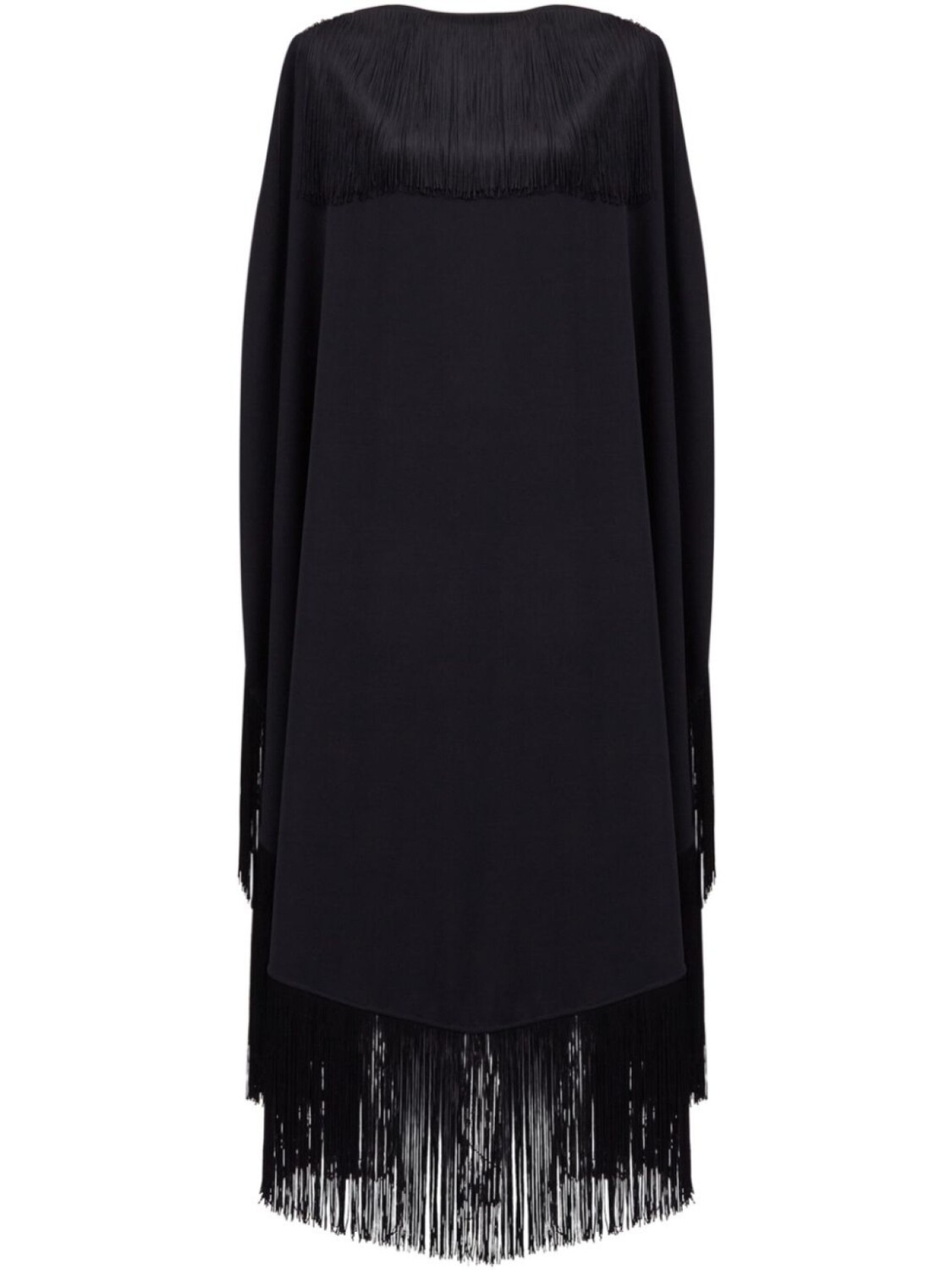 

Платье миди с бахромой и поясом MM6 Maison Margiela, черный