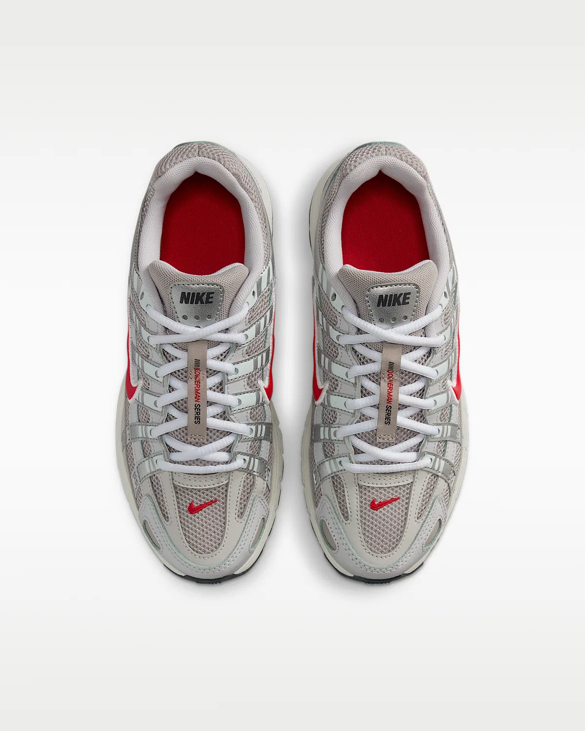 Кроссовки Nike P-6000 для детей, College Grey/Vast Grey/Phantom/Fire Red — фото 4