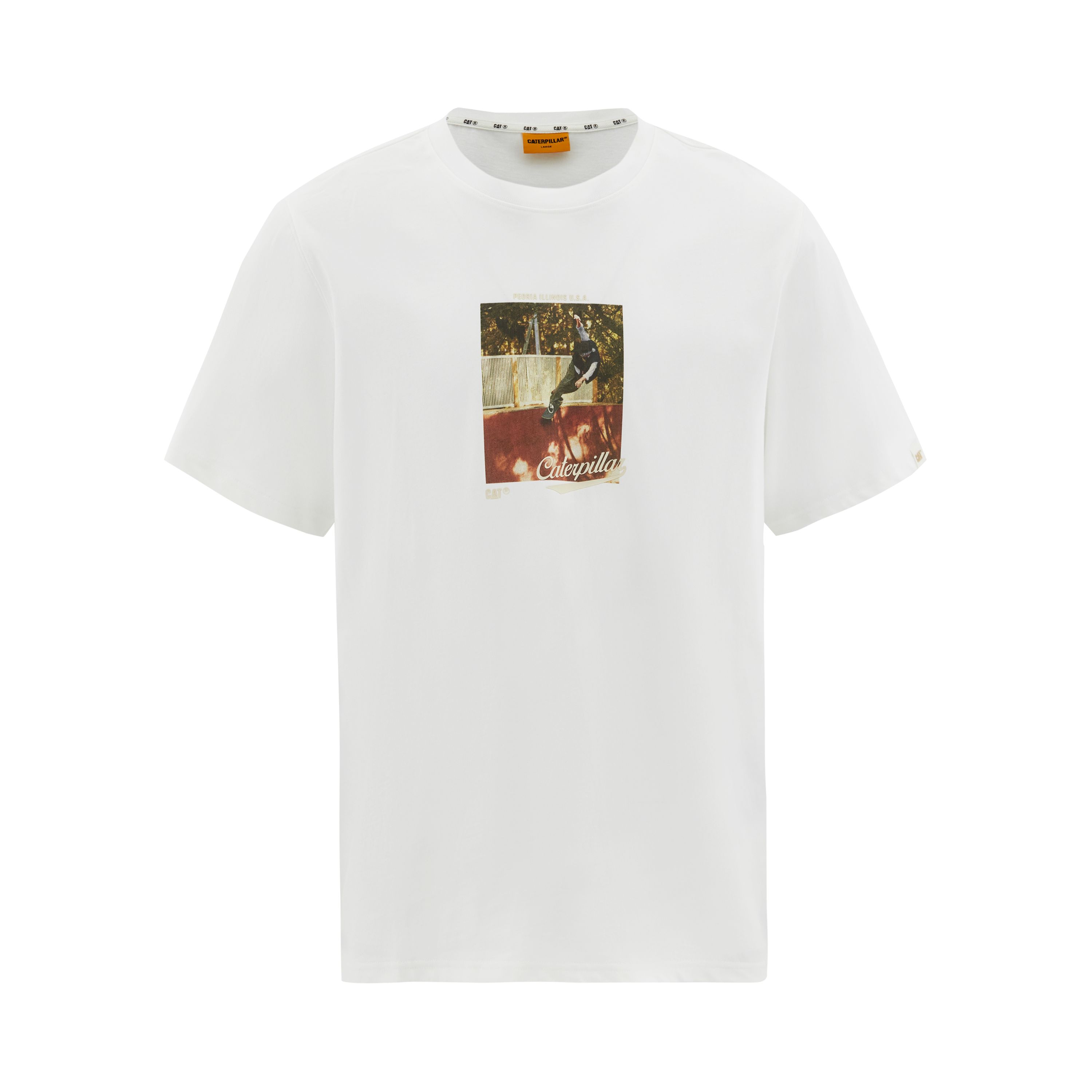 

Футболка мужская белая CAT