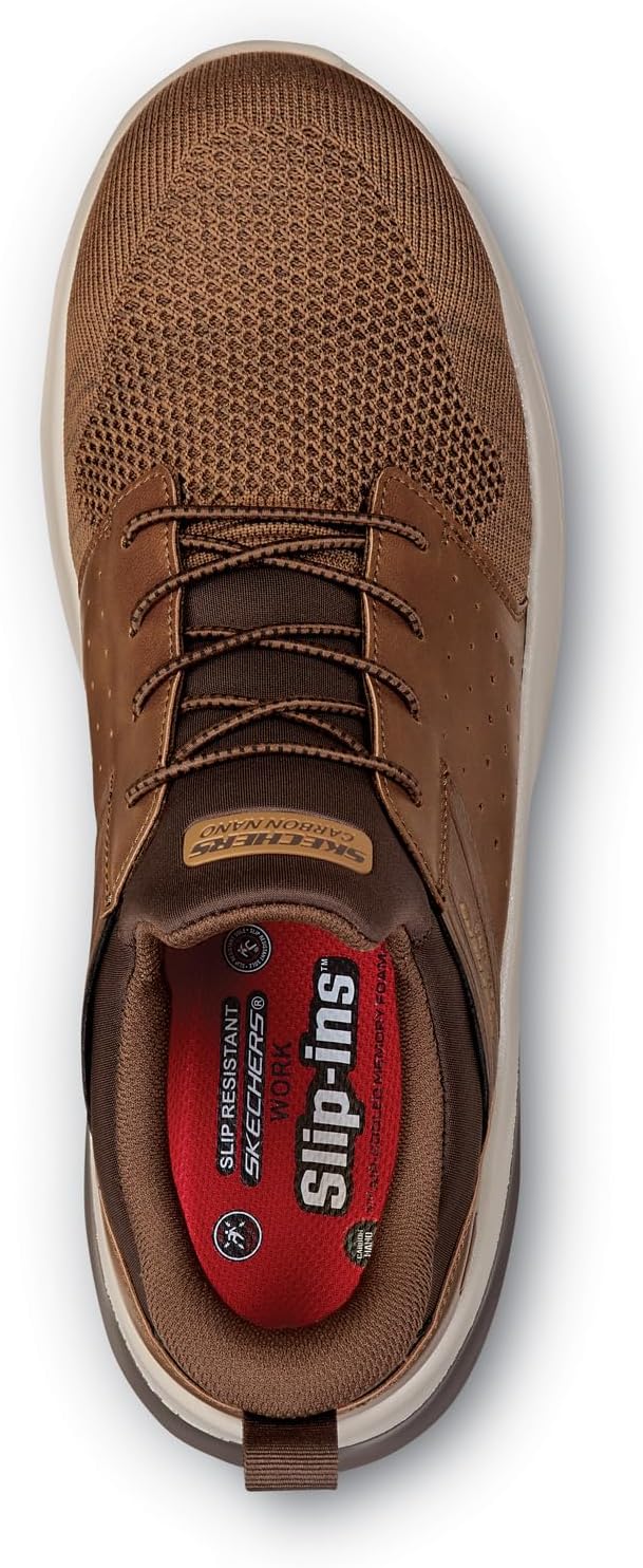 Мужские кроссовки Skechers с легким надеванием, коричневый — фото 4