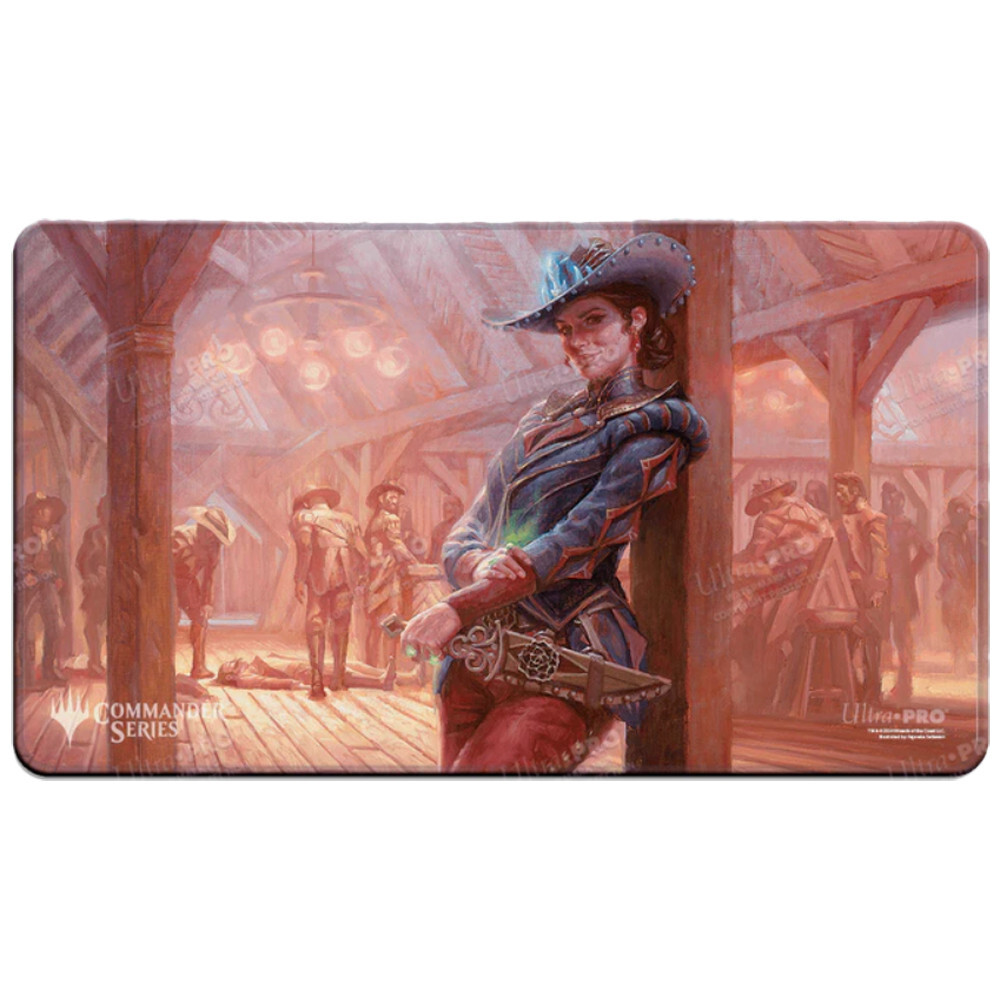 

Карточная игра Ultra Pro MtG Stitched-Edge Playmat: Outlaws of Thunder Junction - Marchesa, Dealer of Death (Game On! Sale)