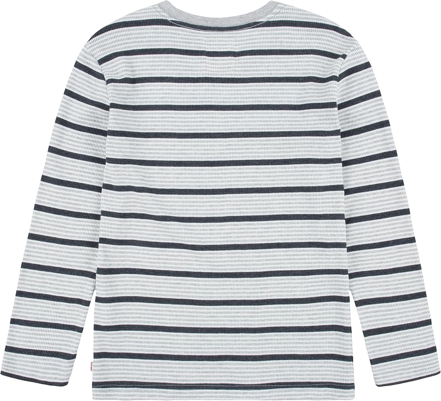 Рубашка с длинным рукавом и вафельным узором для мальчиков Levi's Boys, Light Grey Heather Striped — фото 2