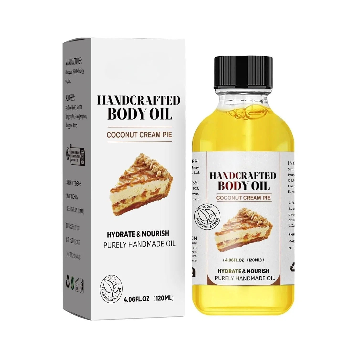Масло для тела ручной работы «Coconut Cream Pie» с ароматом ванили, 120 мл Generisch