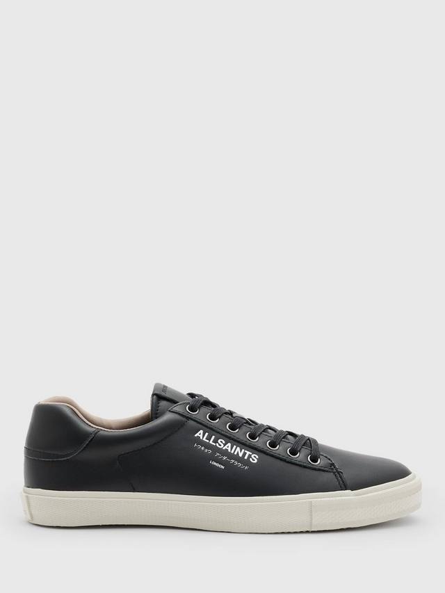 

Кожаные кроссовки с низким верхом underground AllSaints, цвет Black Black