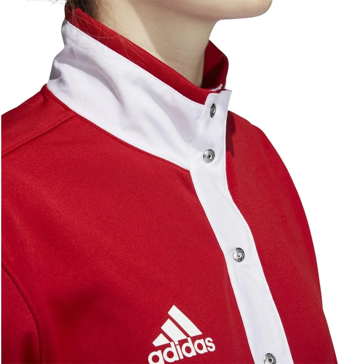 Толстовка с полузастежкой adidas Team Issue, Team Power Red/Medium Grey Heather/White — фото 3