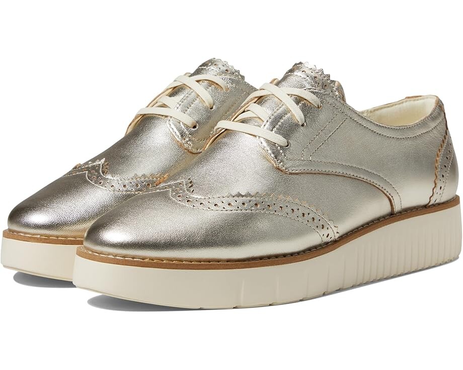 

Оксфорды Cole Haan Grand City Platform Oxford, цвет Soft Gold Talca/Ivory