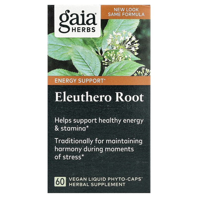 

Gaia Herbs, Корень элеутерококка, 277 мг, 60 веганских жидких капсул Phyto-Caps