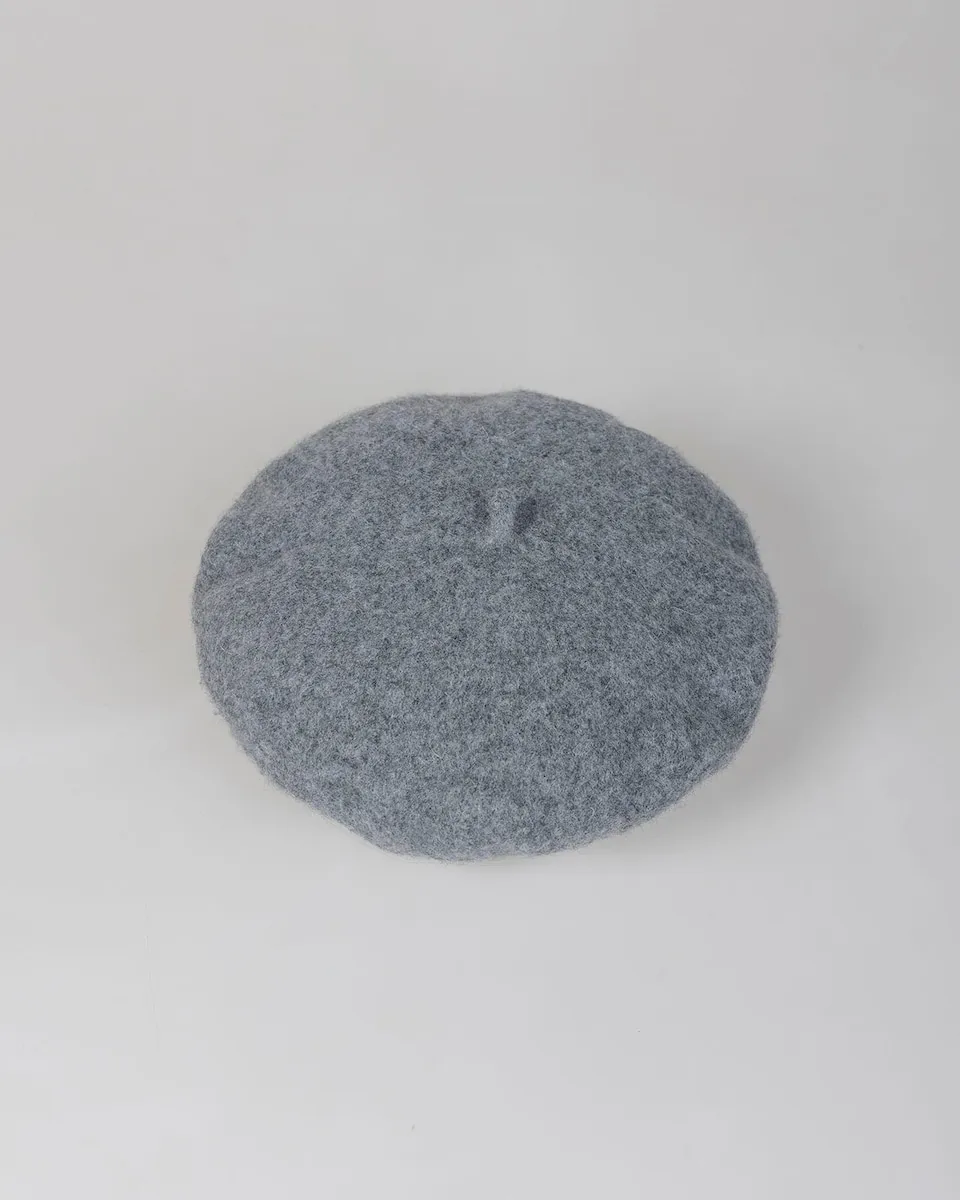 

Женский гладкий шерстяной берет System Action, серый