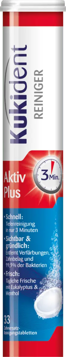 

Таблетки для чистки зубных протезов active Plus 33 шт. Kukident