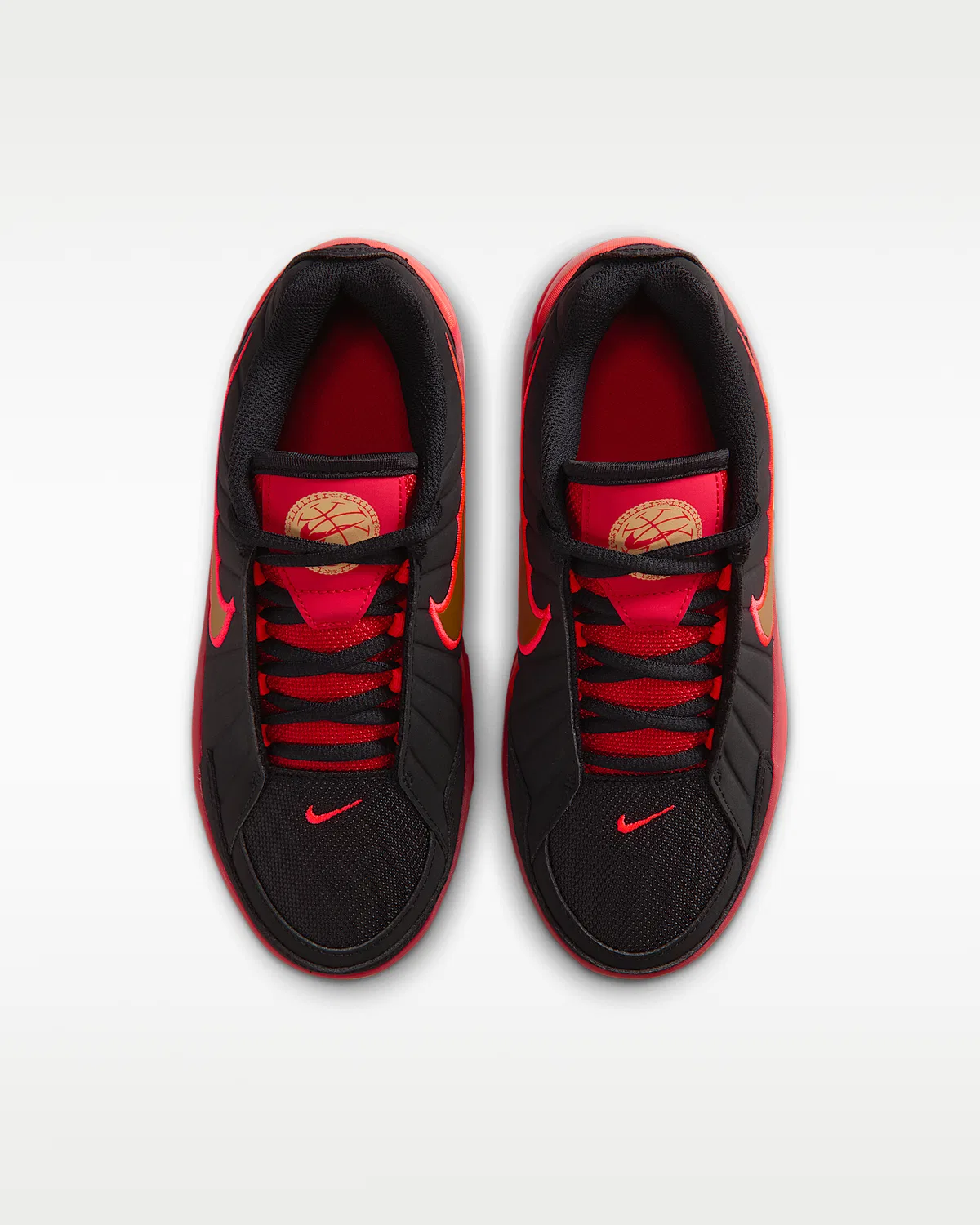 Детские баскетбольные кроссовки LeBron Witness 9, Black/University Red/Bright Crimson/Metallic Gold — фото 4