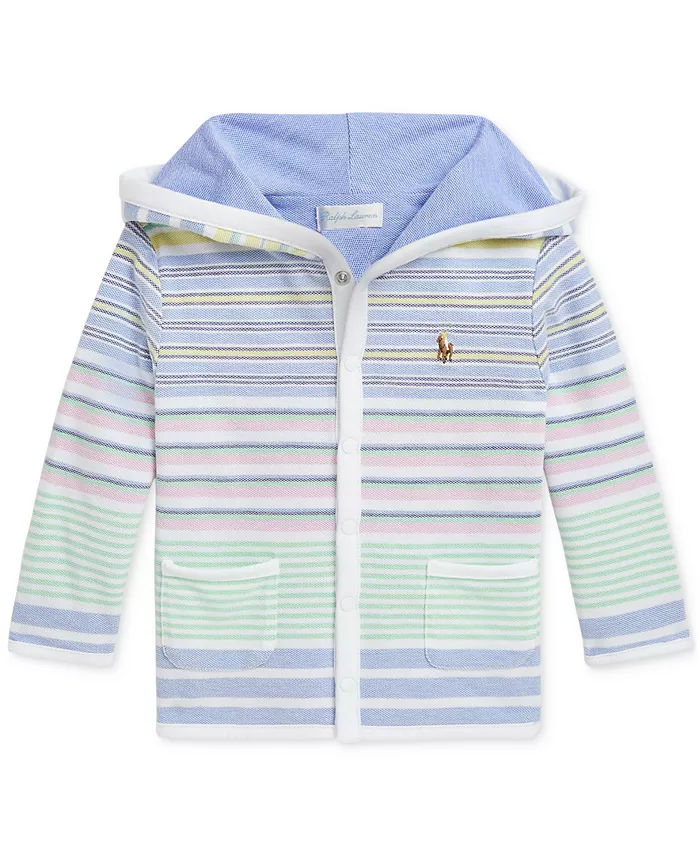 

Детская полосатая куртка с капюшоном для мальчиков Polo Ralph Lauren, мультиколор