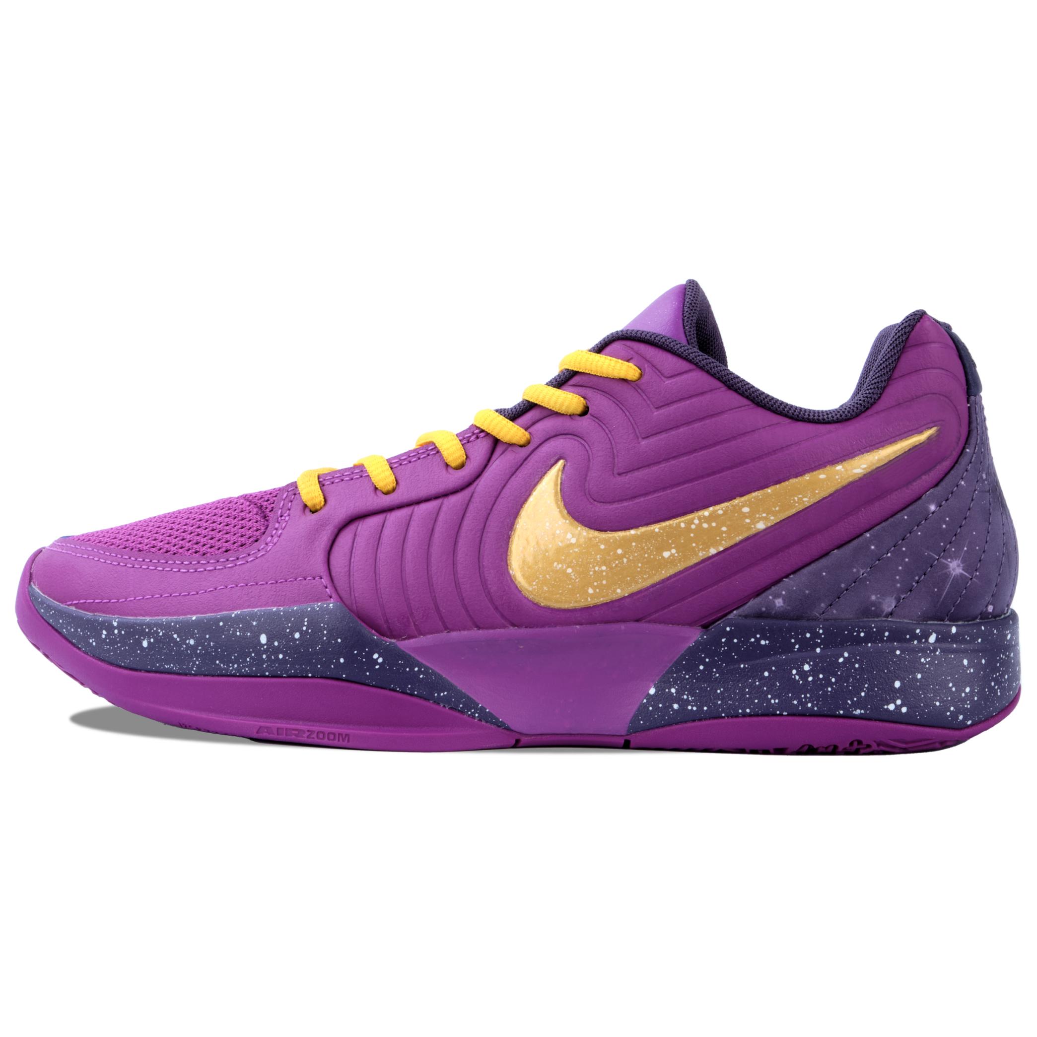 

Nike Баскетбольные кроссовки Ja 2 с амортизацией, износостойкие, низкие, мужские, фиолетово-золотые