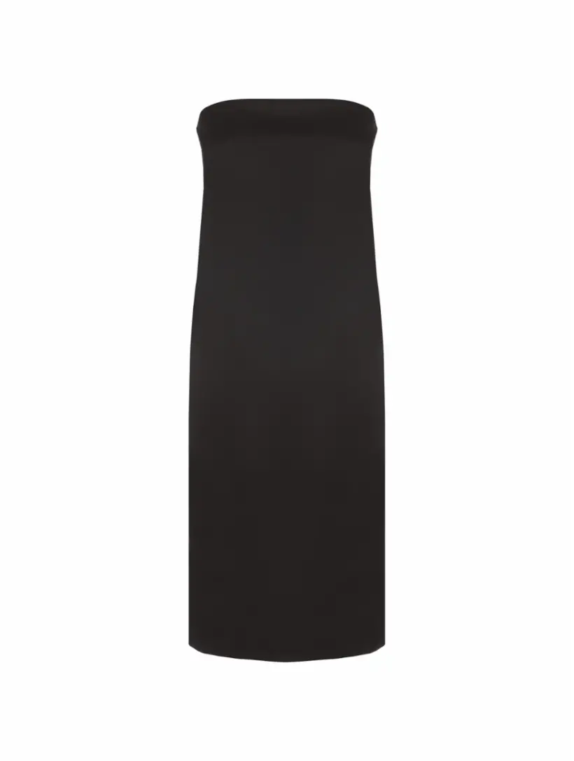

Шерстяное платье-бандо Saint Laurent, черный