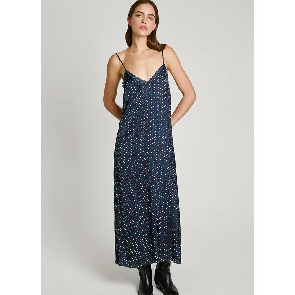 

Платье Pepe Jeans Petal sleeveless long, синий