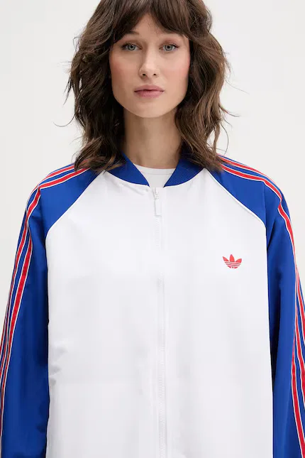 Толстовка на молнии белая, Adidas Originals — фото 4