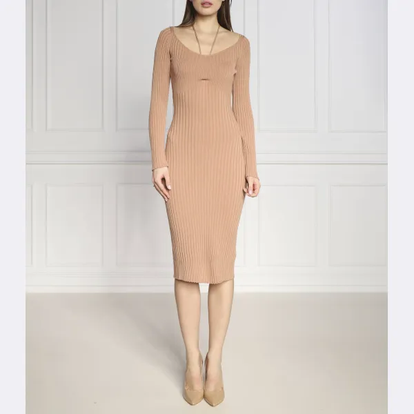 

Платье с добавлением шелка Guess, бежевый