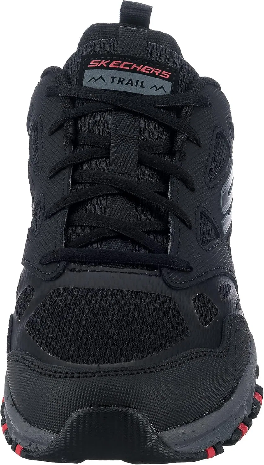 Мужские кроссовки Skechers Hillcrest, Black Leather Mesh Synthetic Charcoal Trim — фото 4