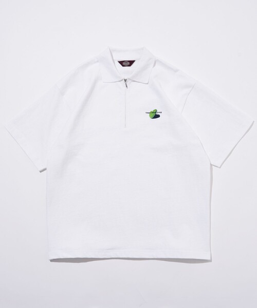 

Футболка с коротким рукавом, застежкой-молнией до середины груди и вышивкой Towncraft PREP Cocktail, белая