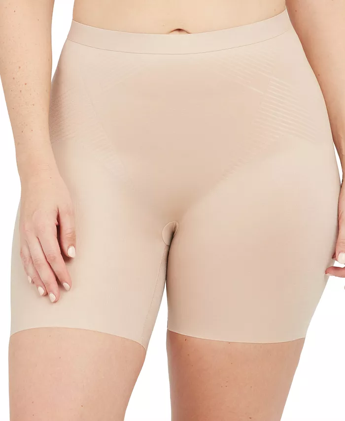 

Женские шорты Thinstincts 2.0 с высокой талией до середины бедра SPANX, коричневый/бежевый
