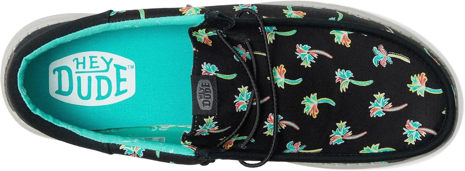 Мужские лоферы Hey Dude Wally Funk Party Palm HEYDUDE, Black Multi — фото 2