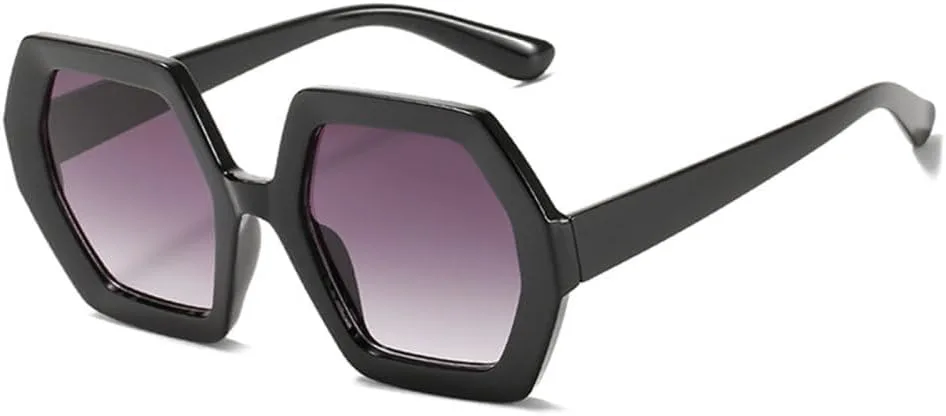 

Квадратные солнцезащитные очки для женщин, большие солнцезащитные очки для женщин, элегантные многоугольные очки, защита от ультрафиолета UV400 generic, C2black-gray