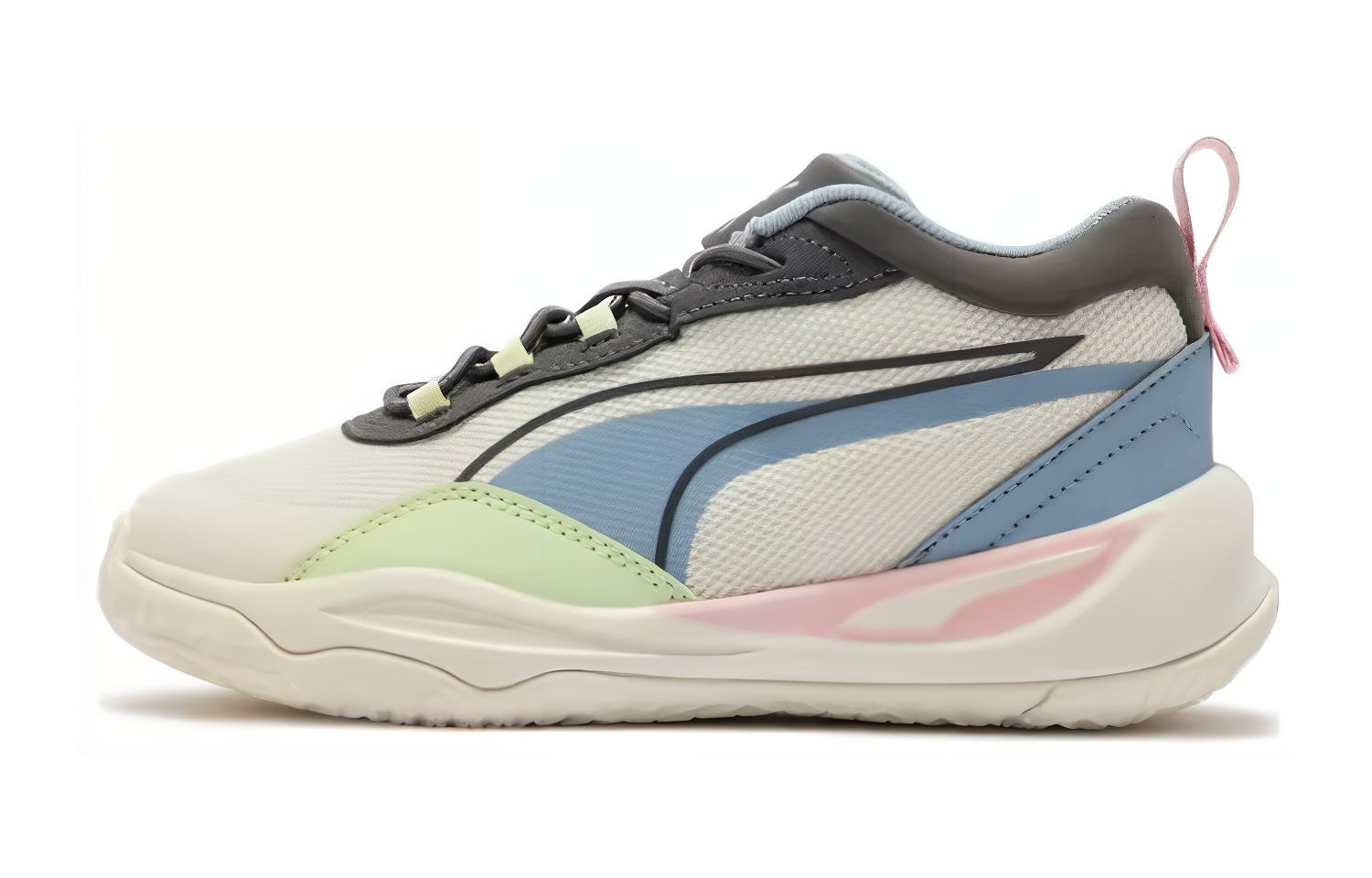 

Puma Детские низкие кроссовки Playmaker AC в стиле Lifestyle, бежево-зеленые, для детей от 3 до 7 лет