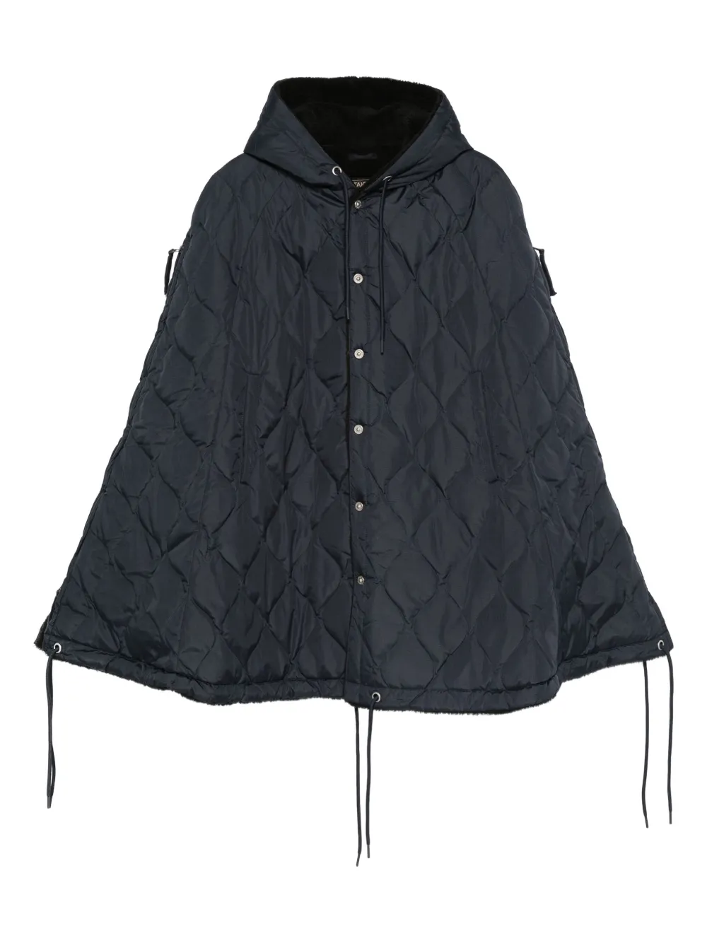 

Стеганый кейп с капюшоном Taion, синий