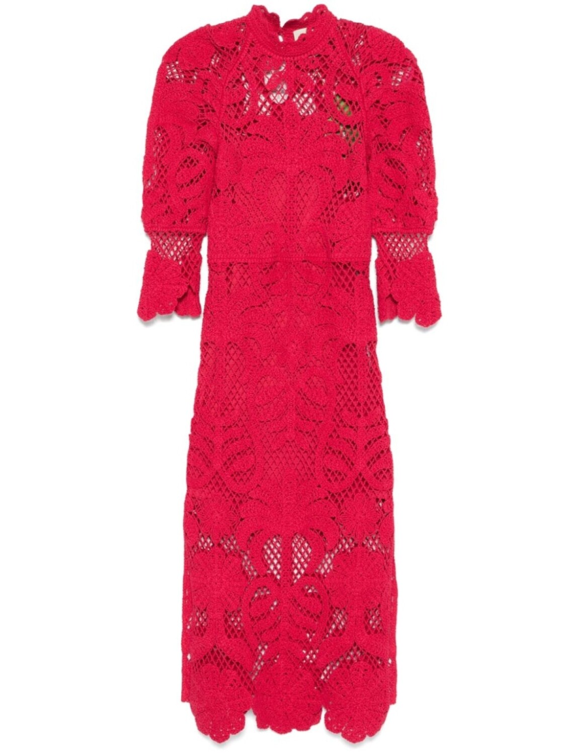 

Платье миди FARM Rio ажурной вязки, красный