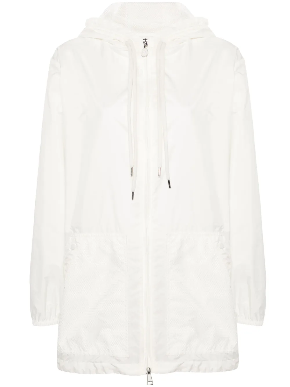 

Куртка с капюшоном и сетчатыми вставками MONCLER, белый
