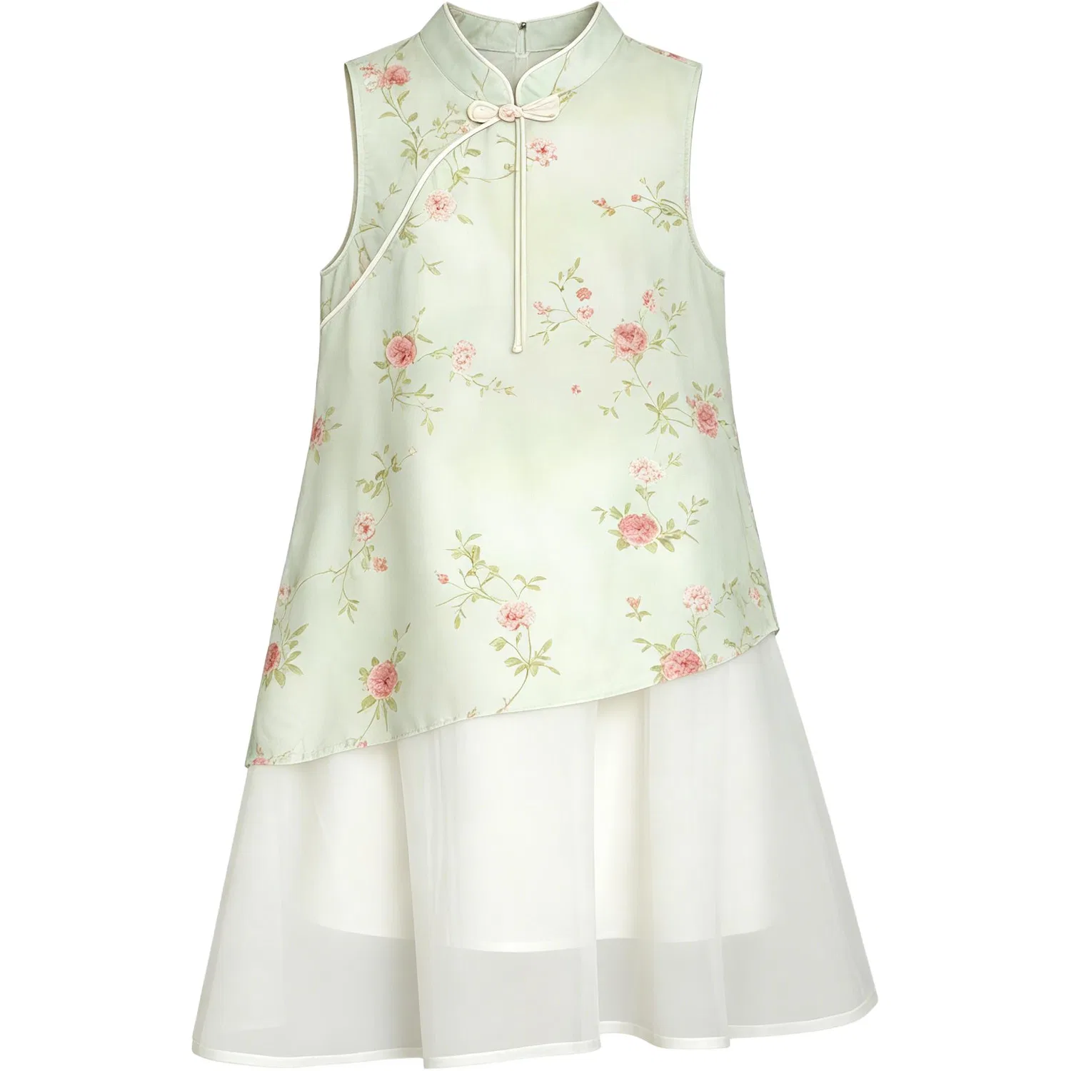 Детский комплект Cheongsam с воротником Disney зеленый
