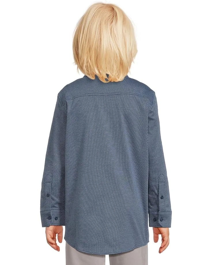 Рубашка Johnston & Murphy Kids XC Flex Stretch Long-Sleeve Shirt (Big Kid), Navy — фото 2