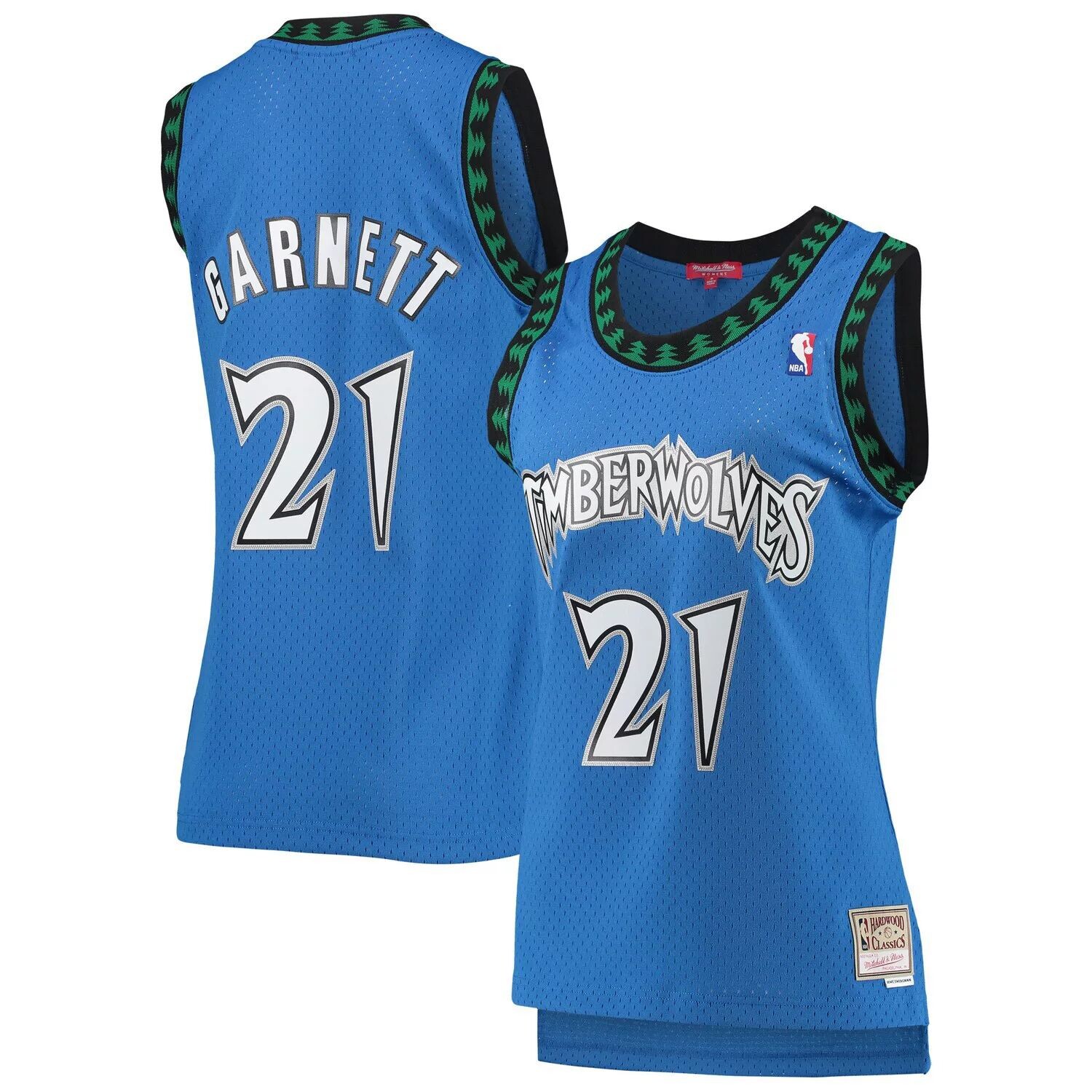 

Женская синяя майка Mitchell & Ness Kevin Garnett Minnesota Timberwolves Hardwood Classics Swingman, Синий, Женская синяя майка Mitchell & Ness Kevin Garnett Minnesota Timberwolves Hardwood Classics Swingman