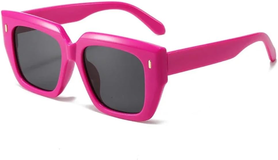 

Большие солнцезащитные очки для женщин с градиентным переходом цвета и заклепками, мужские с защитой от УФ-излучения UV400, для путешествий на открытом воздухе и вождения UYPTK, Rose Red Black