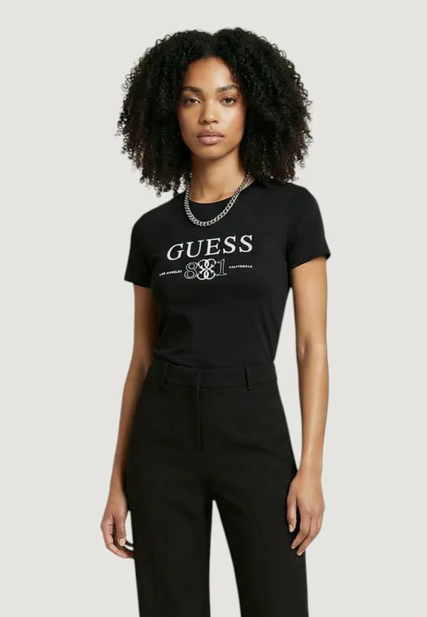 

Футболка с принтом штеффи Guess, Black, Черный, Футболка с принтом штеффи Guess, Black