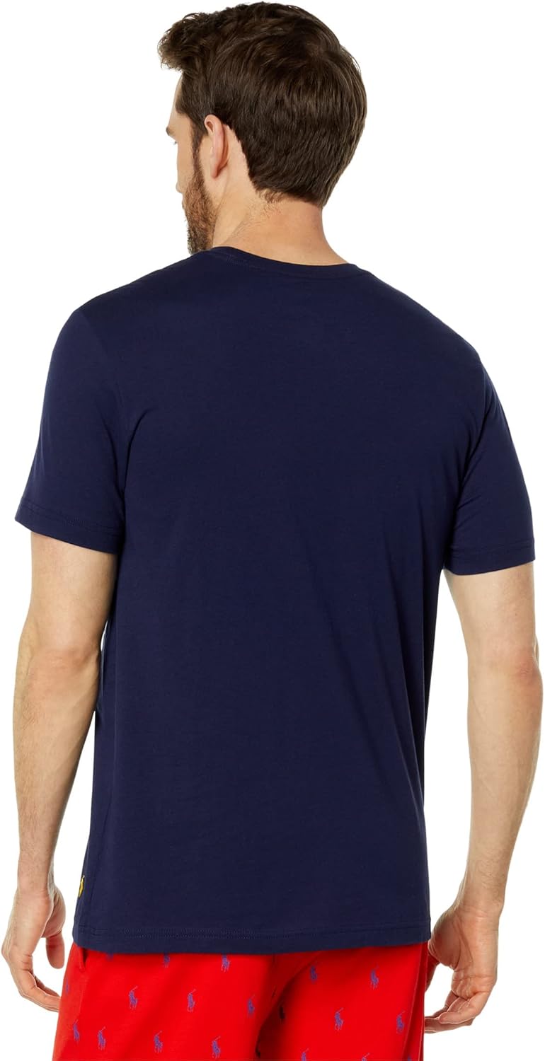 POLO RALPH LAUREN мужская футболка с коротким рукавом Classic Fit Cotton, Cruise Navy/Polo Yellow — фото 2