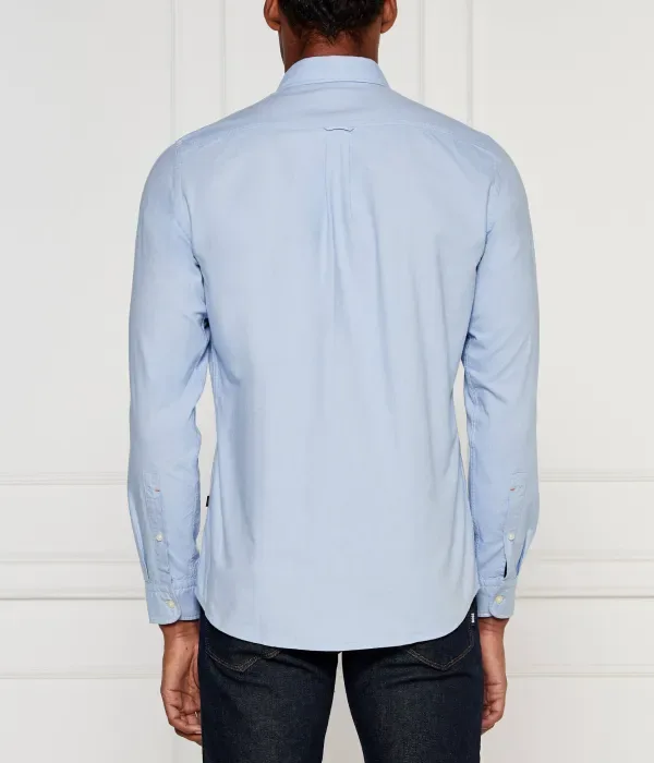 Рубашка Рикерт_М regular fit Boss Orange, небесно-голубой — фото 4