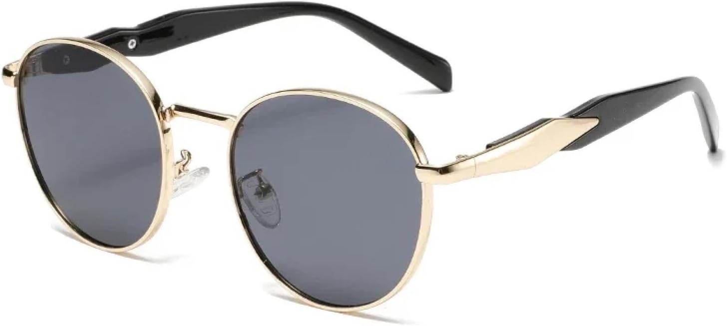 

Солнцезащитные очки с защитой от УФ-излучения UV400 | Безободковые градиентные линзы | Яркие цветные линзы для занятий спортом на открытом воздухе и вождения DSVIGF, Golden-black