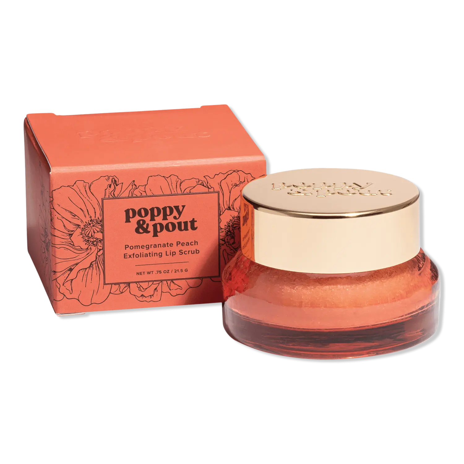 

Отшелушивающий скраб для губ Poppy & Pout, Pomegranate Peach