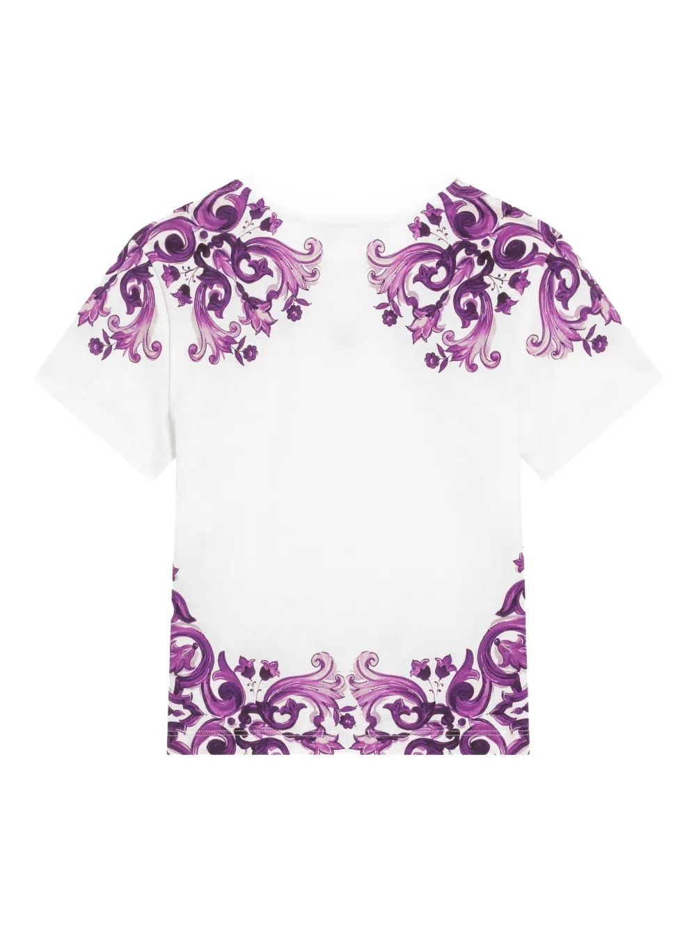 Футболка с принтом Majolica Dolce & Gabbana Kids, белый — фото 2