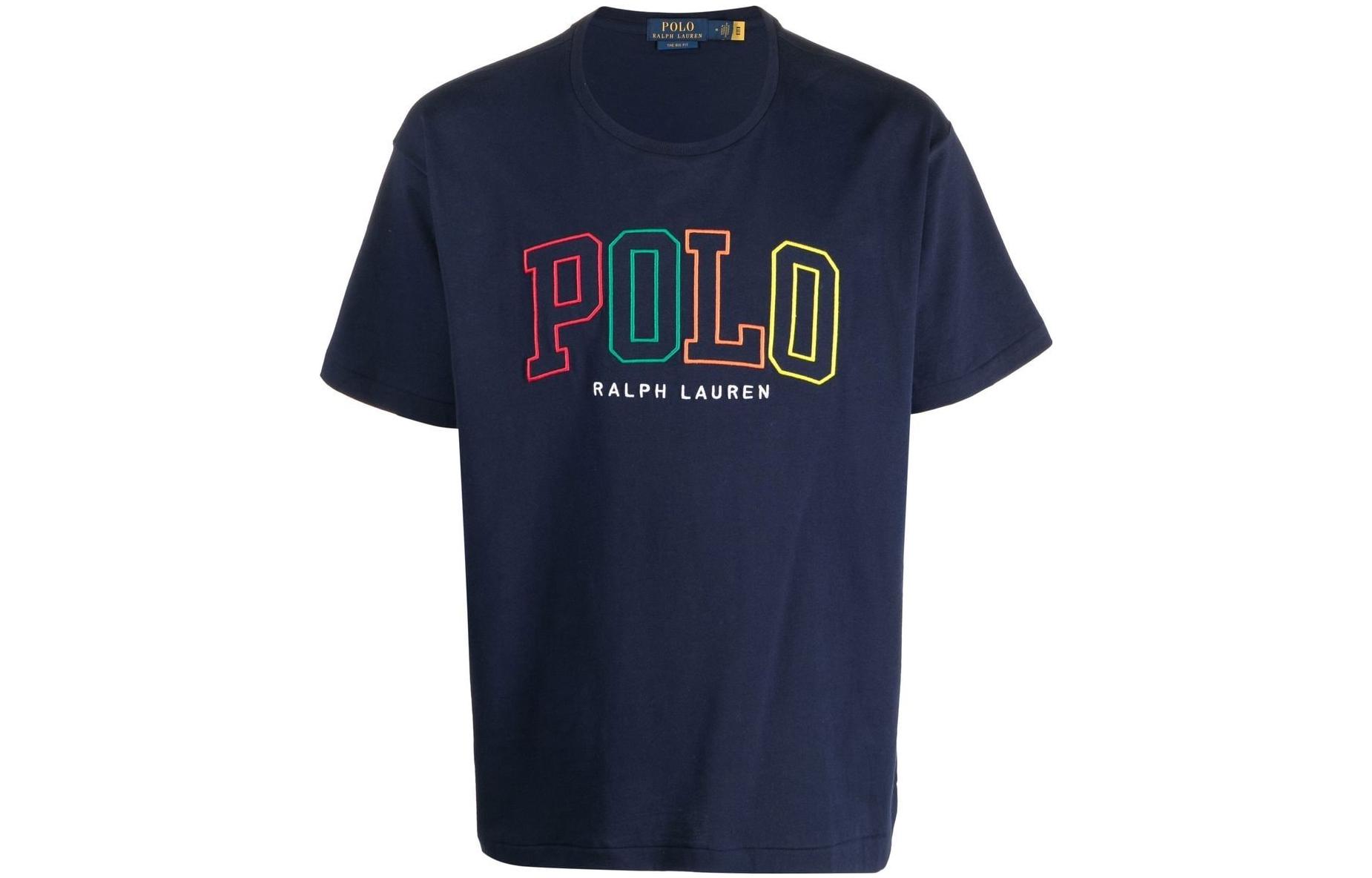 Футболка с коротким рукавом и принтом логотипа Polo Ralph Lauren, синий — фото 3