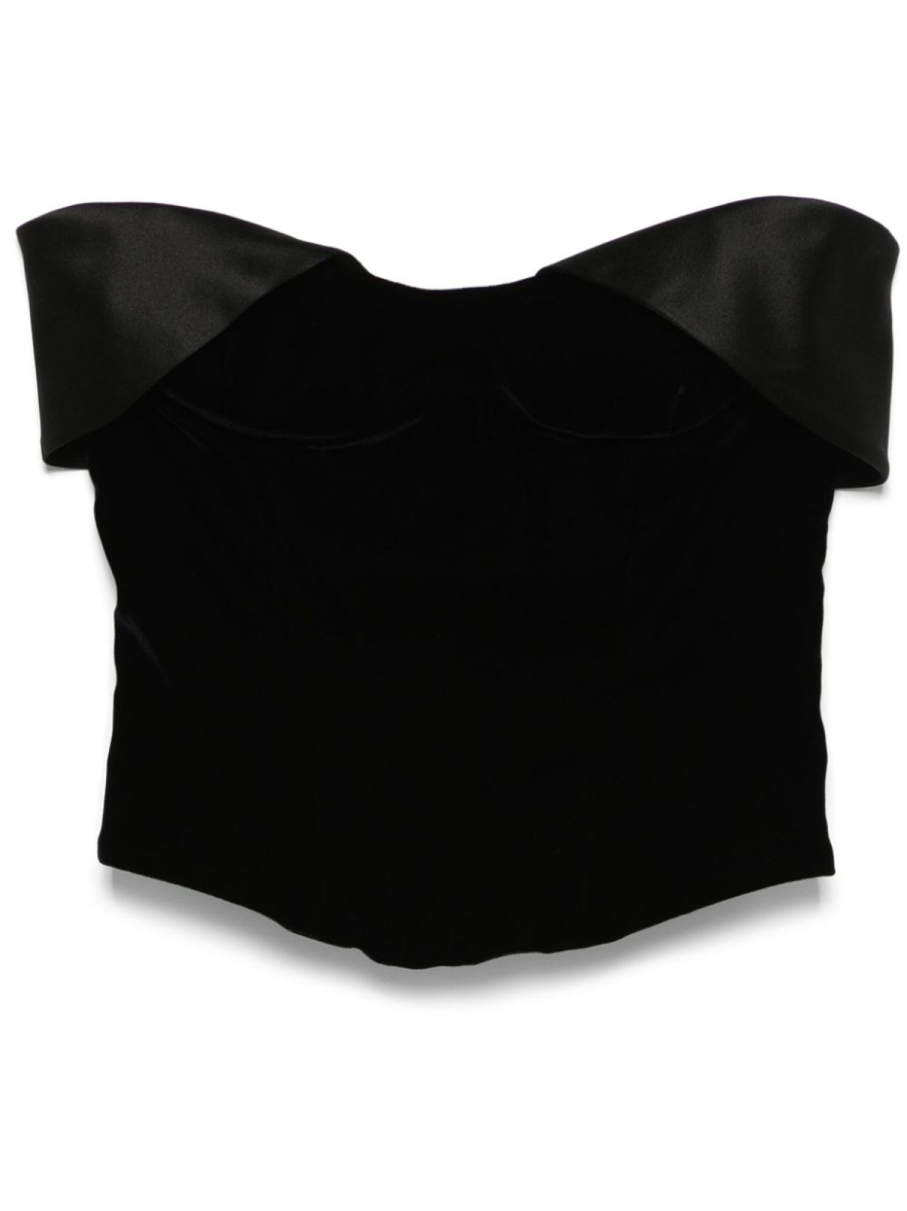 

Mugler бархатный топ-корсет, черный