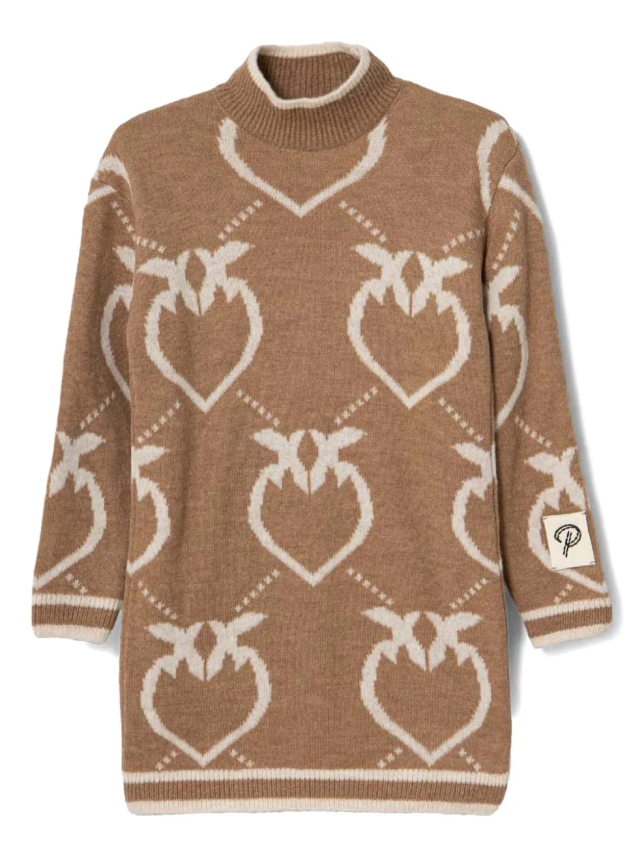 

Платье вязки интарсия Pinko Kids, коричневый