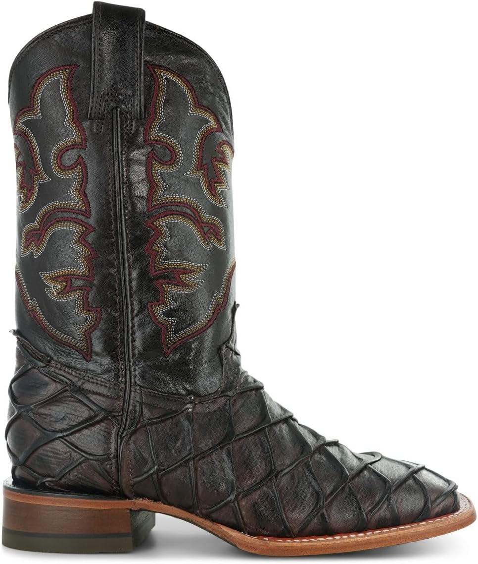 Мужские ковбойские сапоги Soto Boots Pirarucu с квадратным носком H4022, коричневый — фото 3
