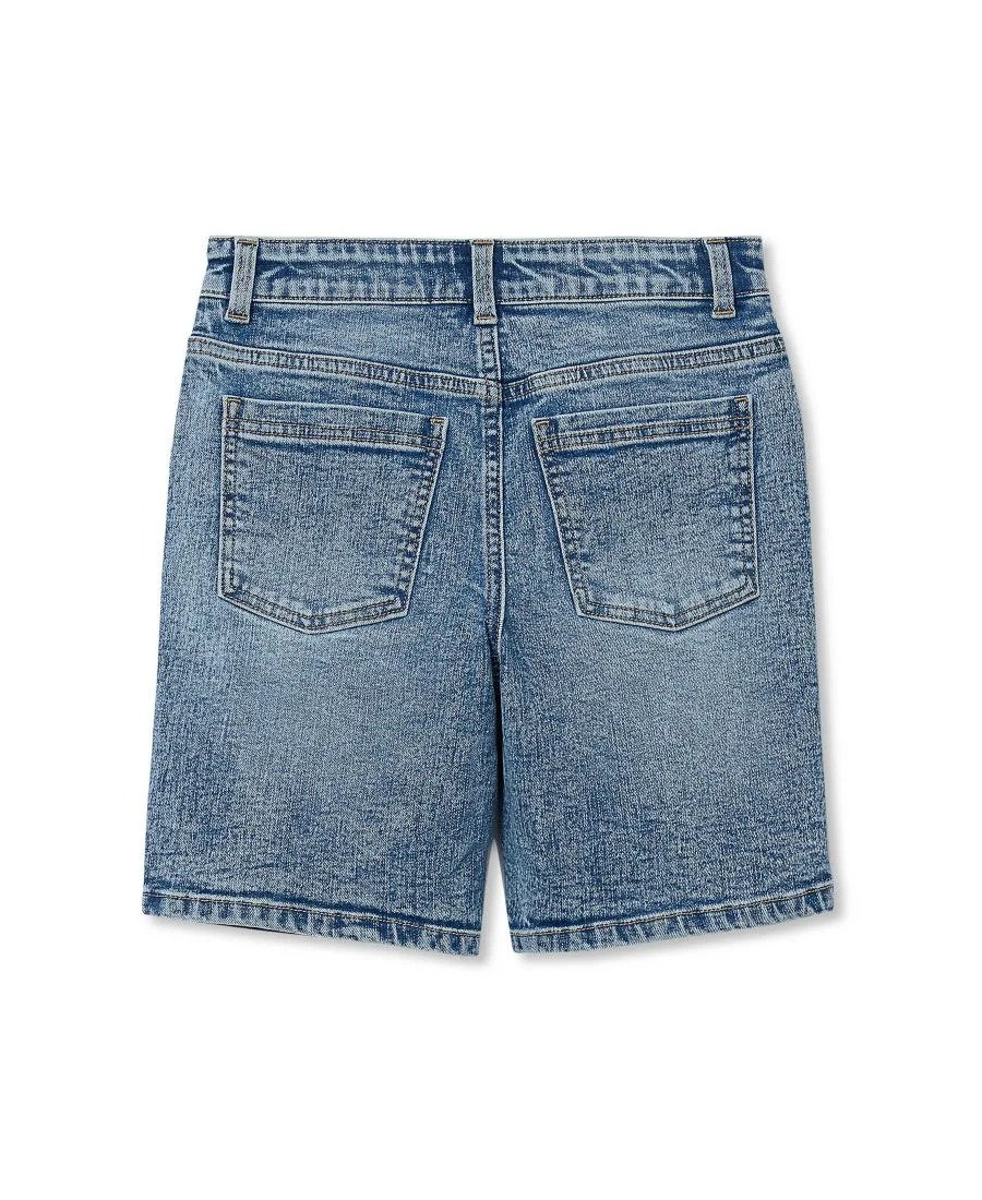 Джинсовые шорты для маленьких мальчиков Lands' End, Medium Indigo — фото 2
