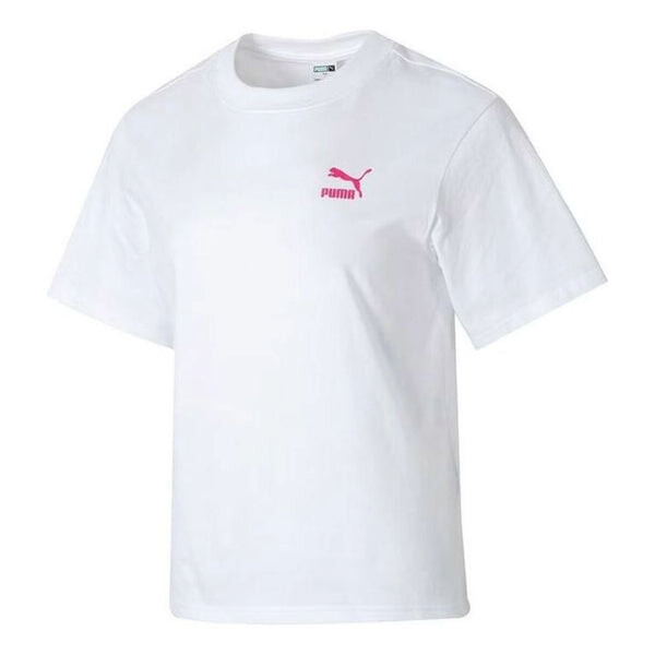 

Футболка graphic casual t-shirt 'white pink' Puma, белый