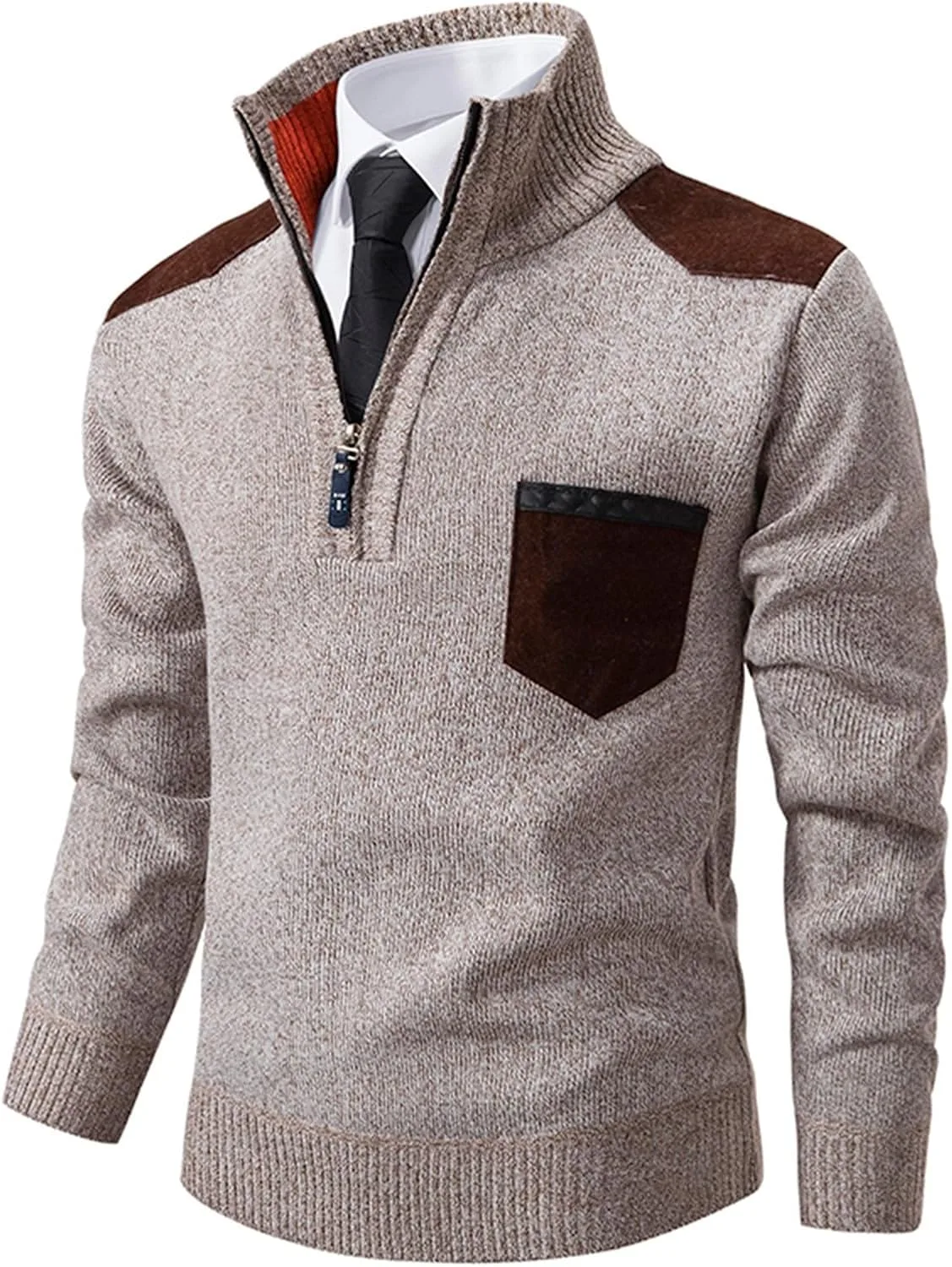 

Мужской свитер с длинным рукавом и воротником-стойкой Smxrfitk