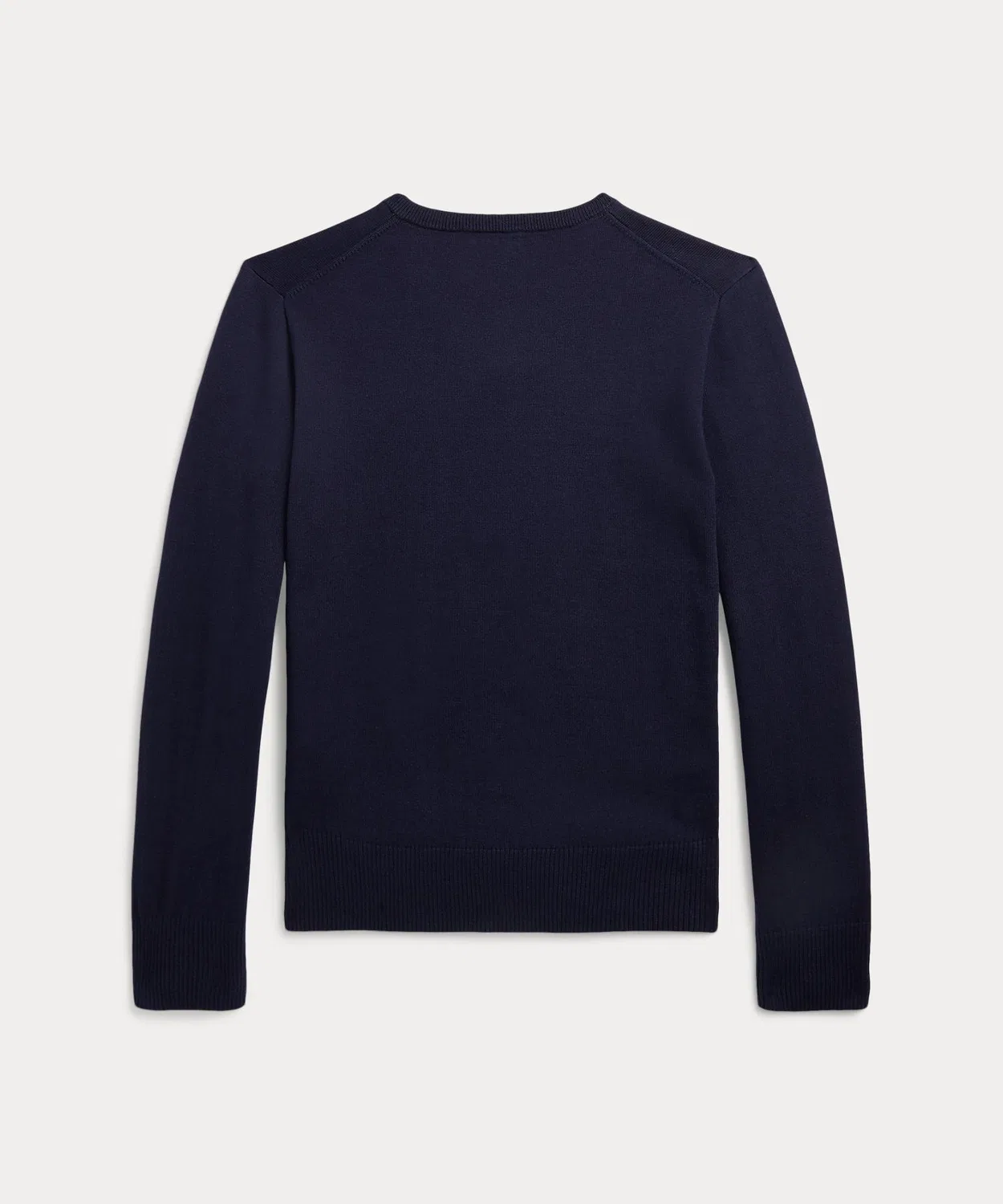 Свитер V-образным вырезом из хлопка Ralph Lauren, тёмно-синий — фото 2